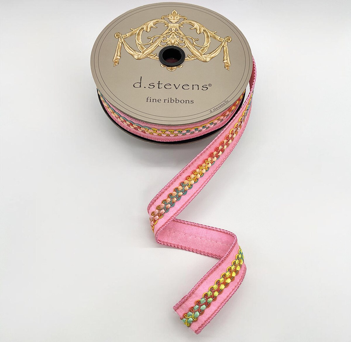 Light Pink Dupion Braid Ribbon 1 Inch x 10 Yards