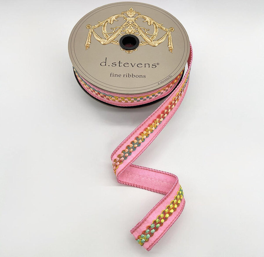 Light Pink Dupion Braid Ribbon 1 Inch x 10 Yards