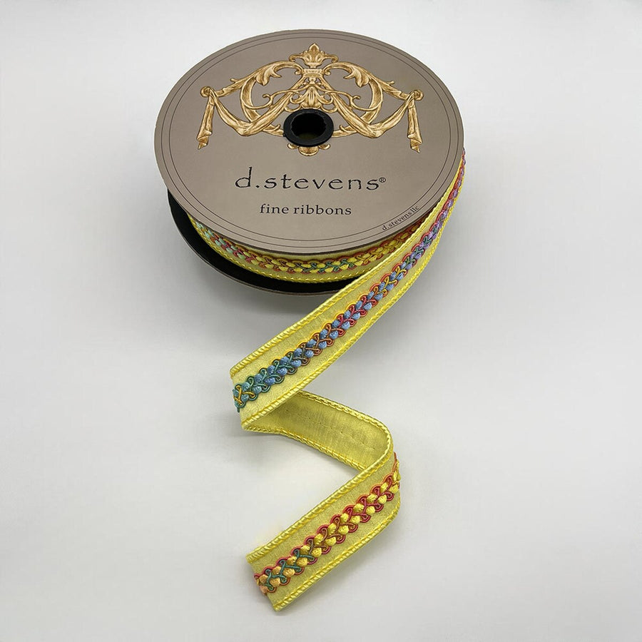 Light Yellow Dupion Ribbon 1 Inch x 10 Yards