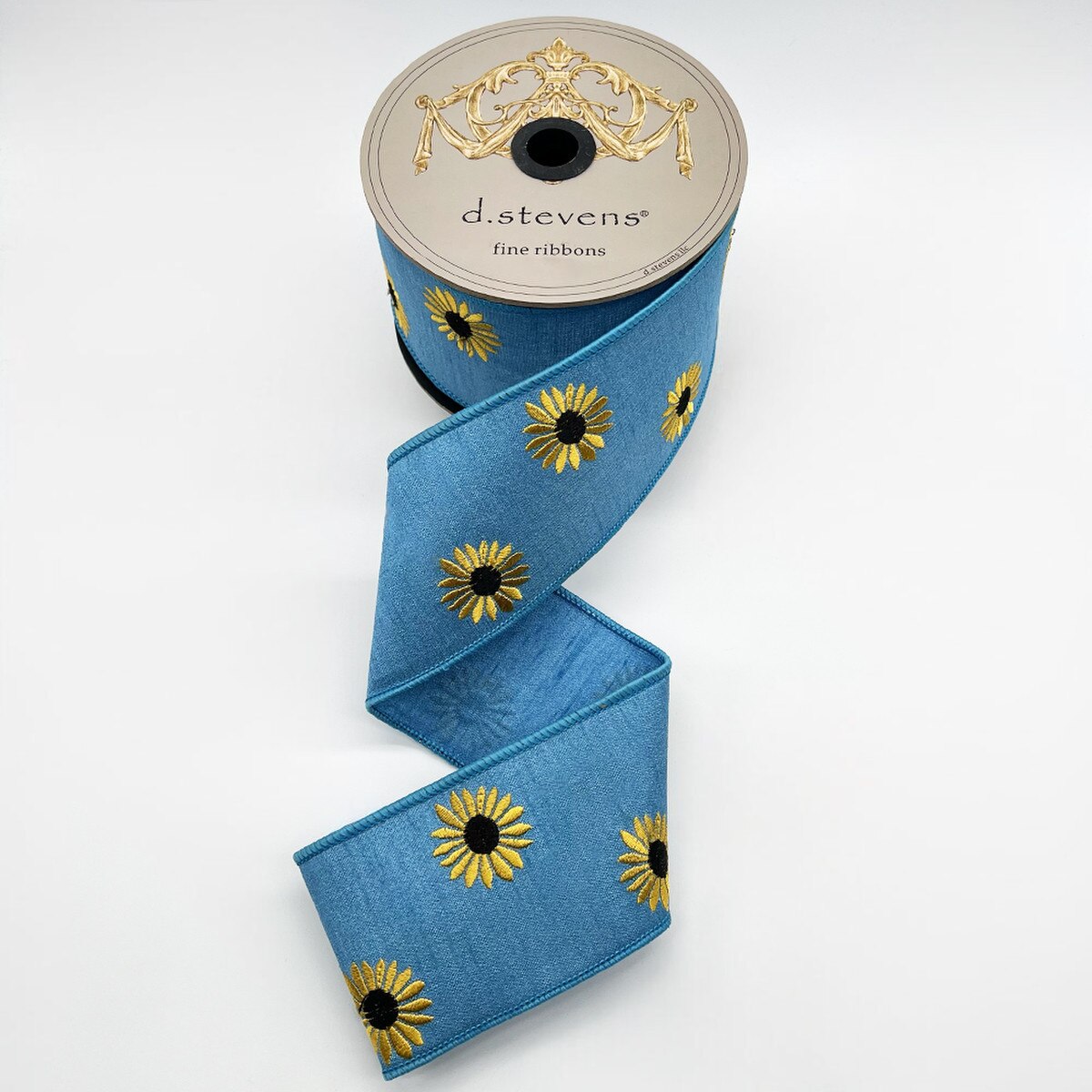 Dupion Embroidery Ribbon Azure Blue 2.5" x 10 Yds