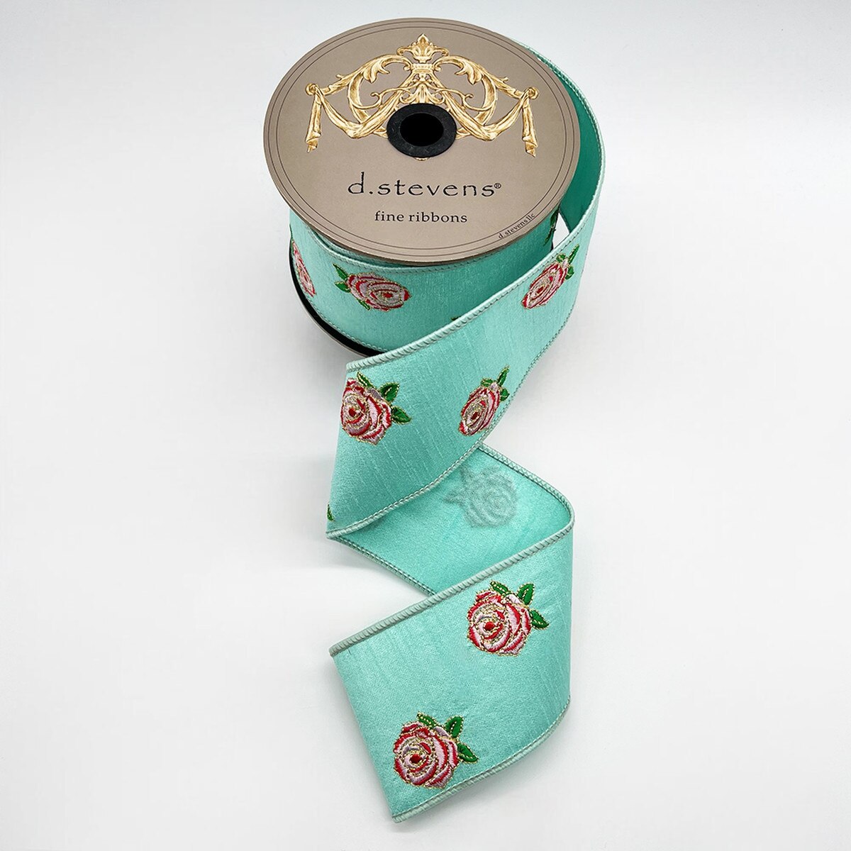 Light Turquoise Dupion Embroidery Ribbon 2.5" x 10 Yds