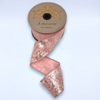 Pink Sequin Shimmer Metallic Ribbon 2.5