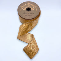 Champagne Ice Sequin Shimmer Metallic Ribbon 2.5