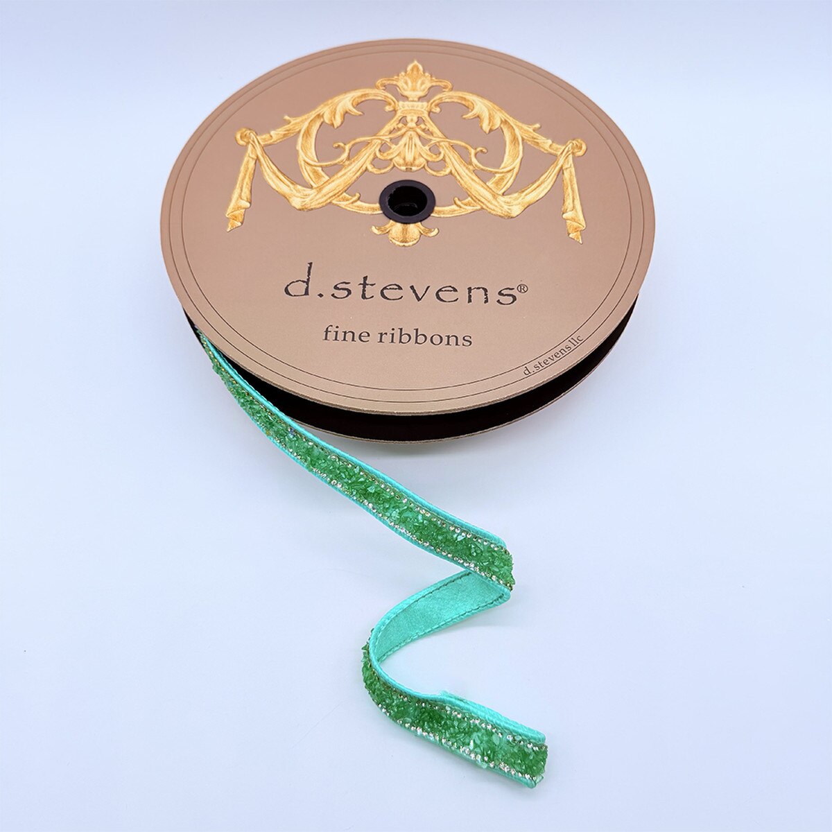 Poly Rock Candy Crystal Green Ribbon 0.5 Inch x 10 Yards