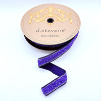 Ultramarine Blue Poly Rock Candy Crystal Side Trim Ribbon