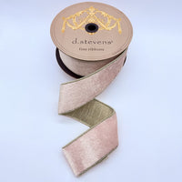 Blush Pink Ice Velvet Metallic Ribbon 2.5