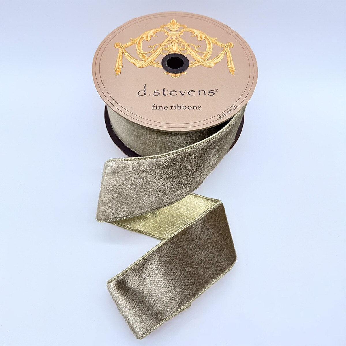 Platinum Back Ice Velvet Metallic Ribbon 2.5" x 10 Yds