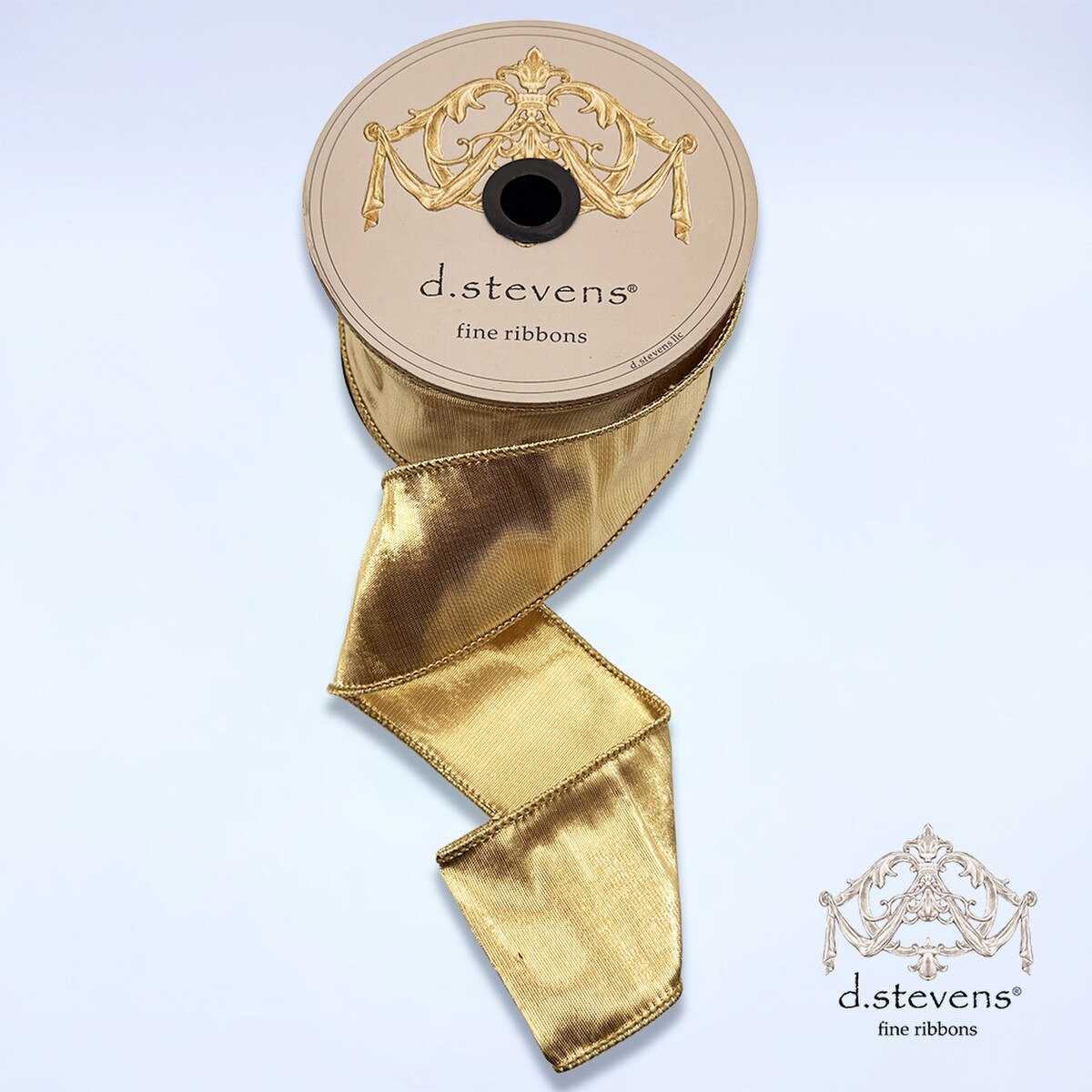 Metallic Gold Dupion Ribbon 2.5 Inch x 10 Yards