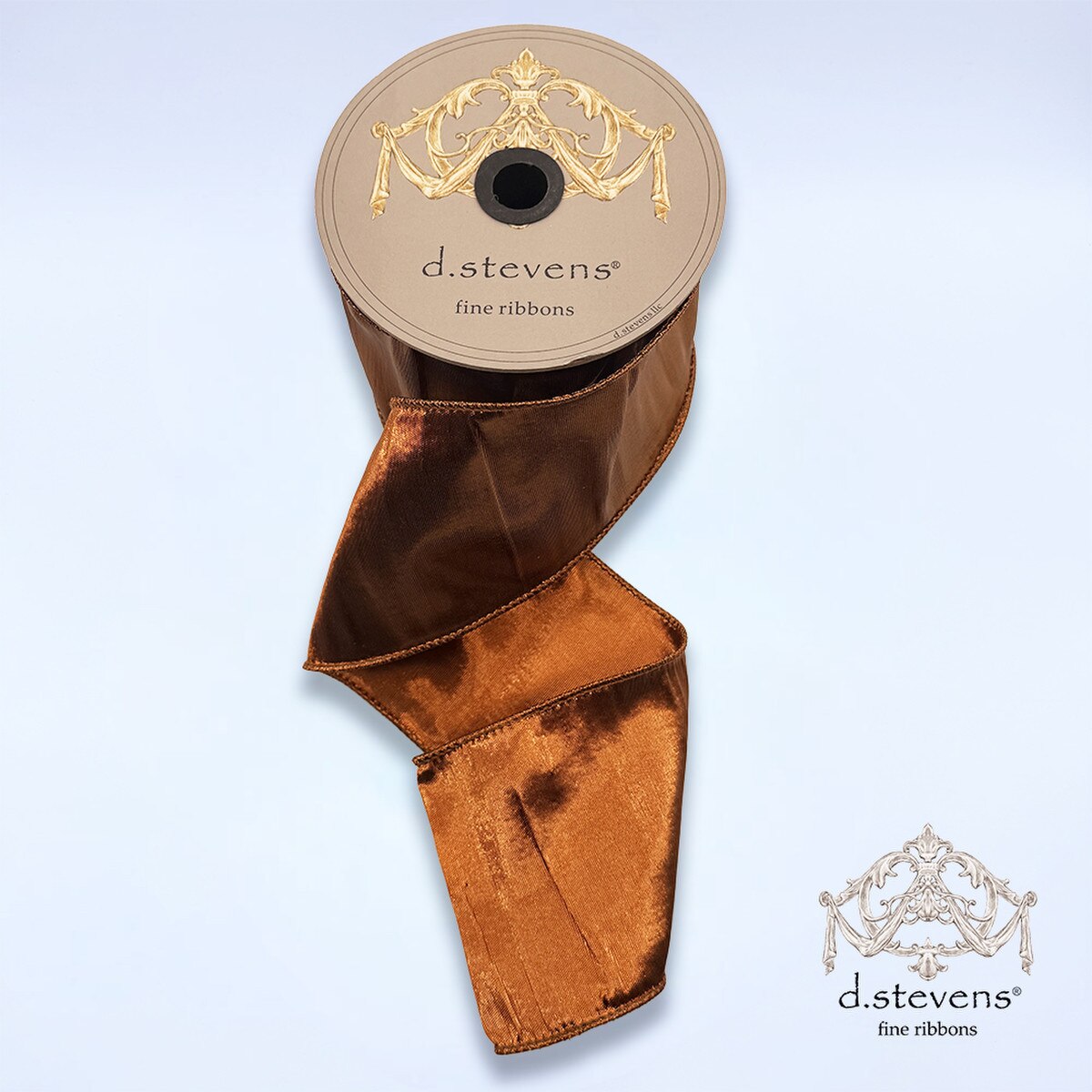 Copper Metallic Dupion Ribbon 4 Inch x 10 Yards