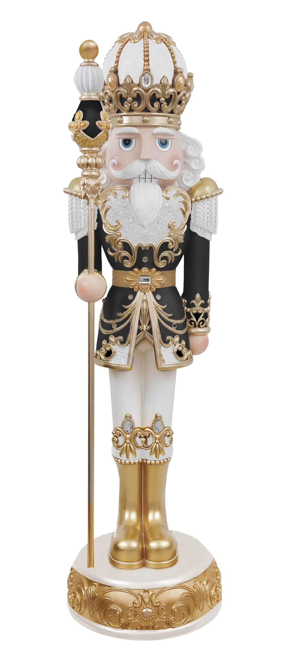 6 FT Black, White & Gold Nutcracker