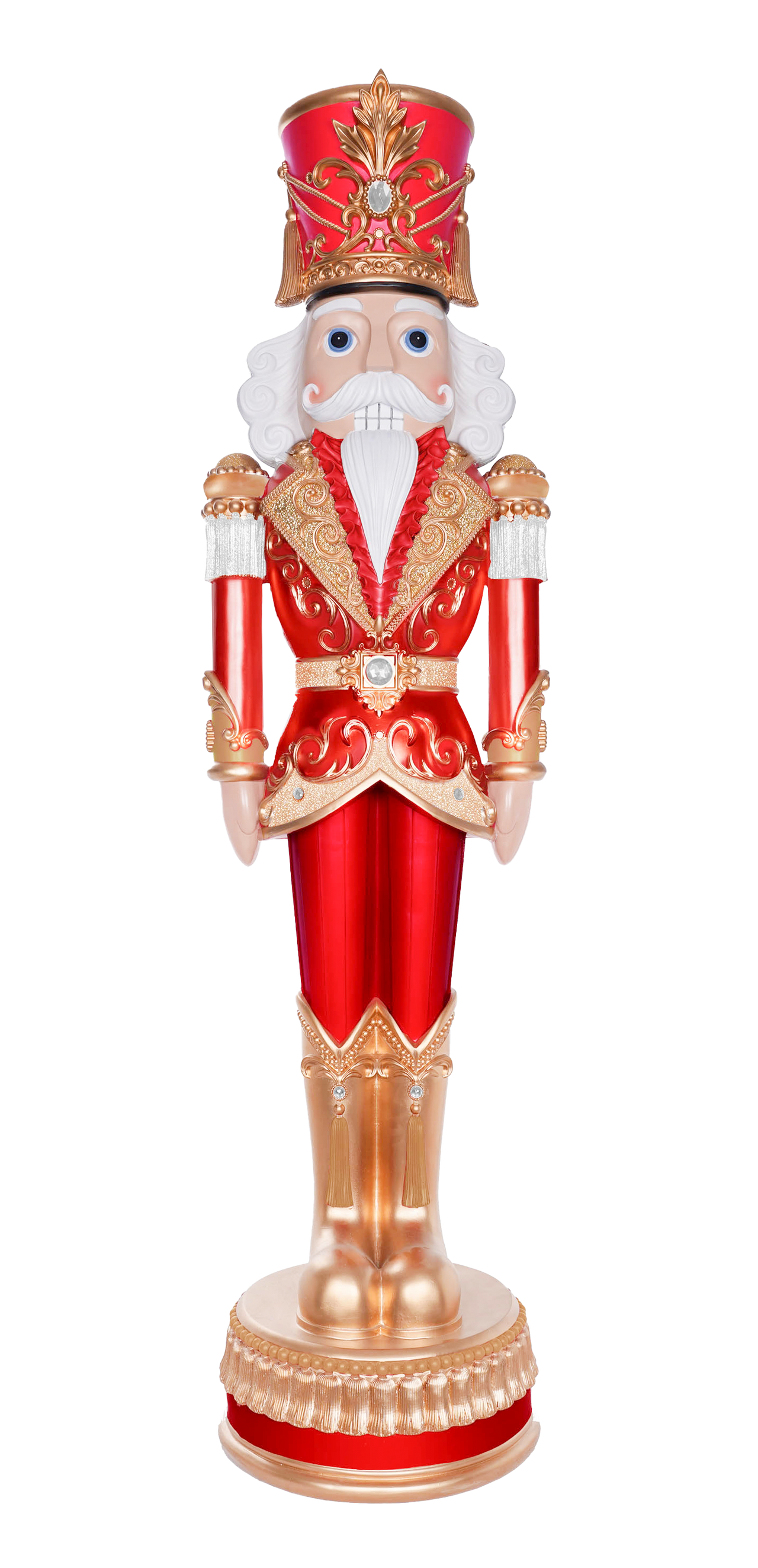 6 FT Metallic Red & Gold Nutcracker