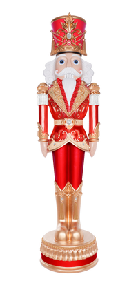6 FT Metallic Red & Gold Nutcracker