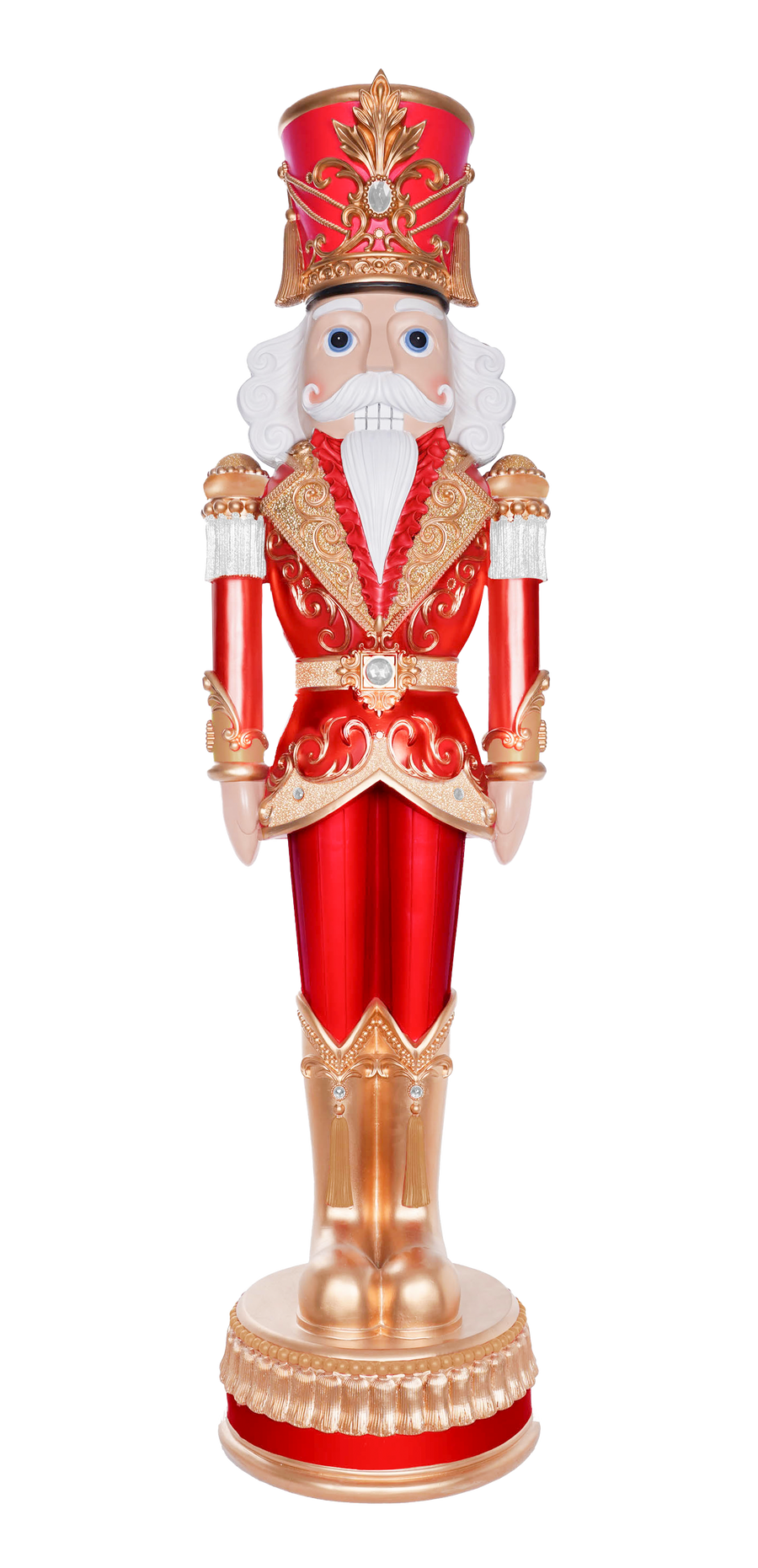 6 FT Metallic Red & Gold Nutcracker