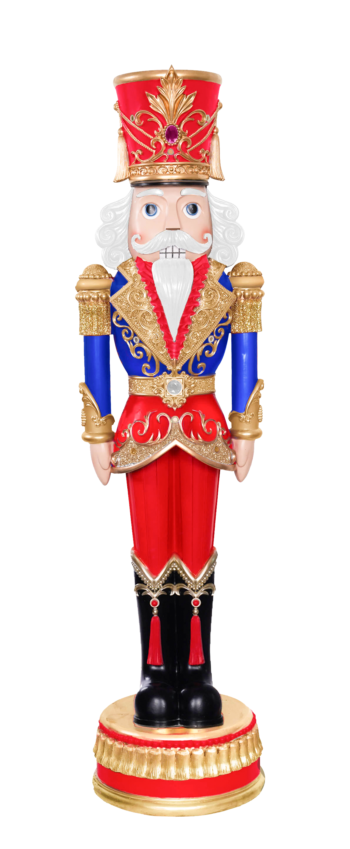 6 FT Red, Blue & Gold Nutcracker