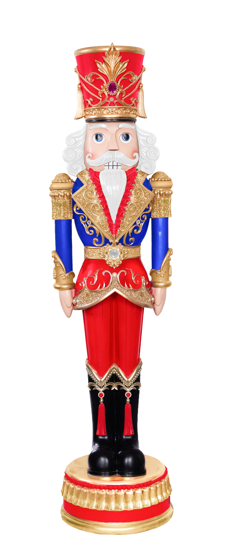 6 FT Red, Blue & Gold Nutcracker