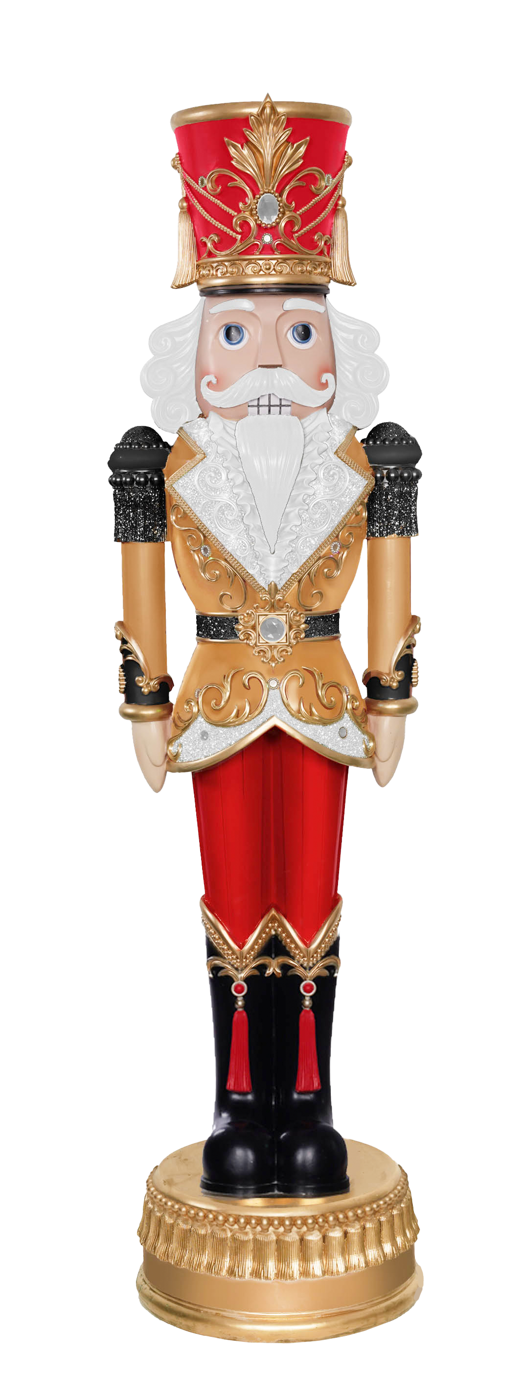 6 FT Red, Gold & Black Nutcracker