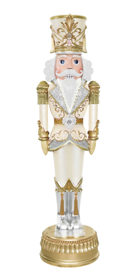 6 FT Gray & Gold Nutcracker
