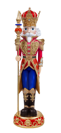 8 FT Red, Blue & Gold Nutcracker