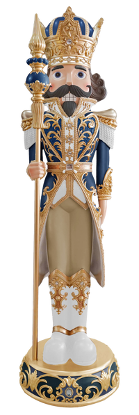8 FT Blue & Gold Nutcracker