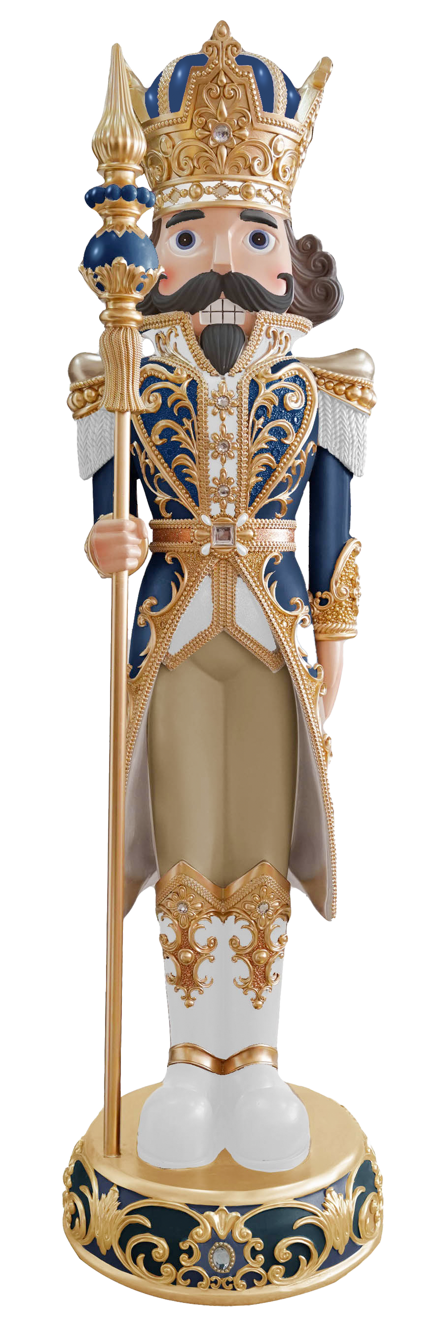 8 FT Blue & Gold Nutcracker