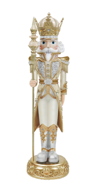 8 FT Gray & Gold Nutcracker