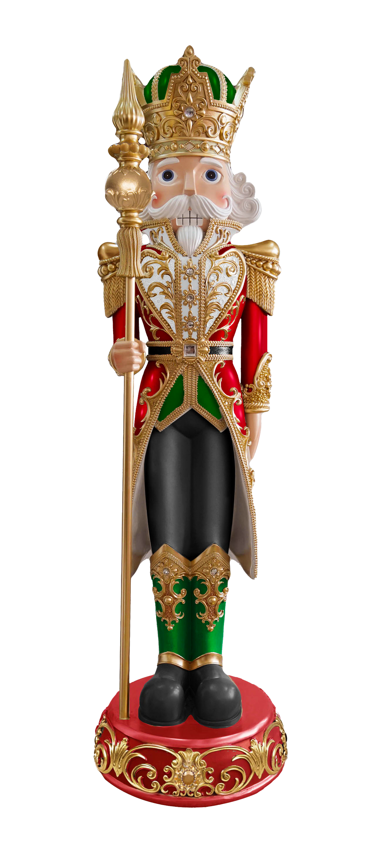 8 FT Red, Green & Gold Nutcracker