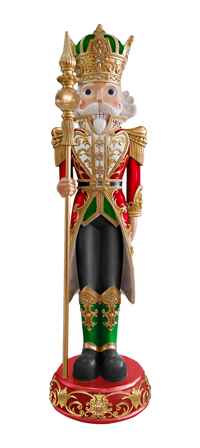 8 FT Red, Green & Gold Nutcracker