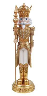 5 FT Gold & White King Nutcracker With Staff