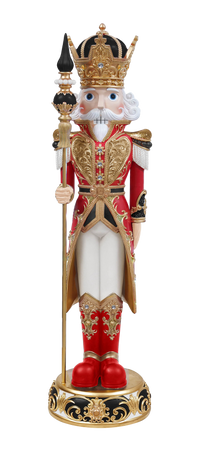 5 FT Red & Gold King Nutcracker With Staff