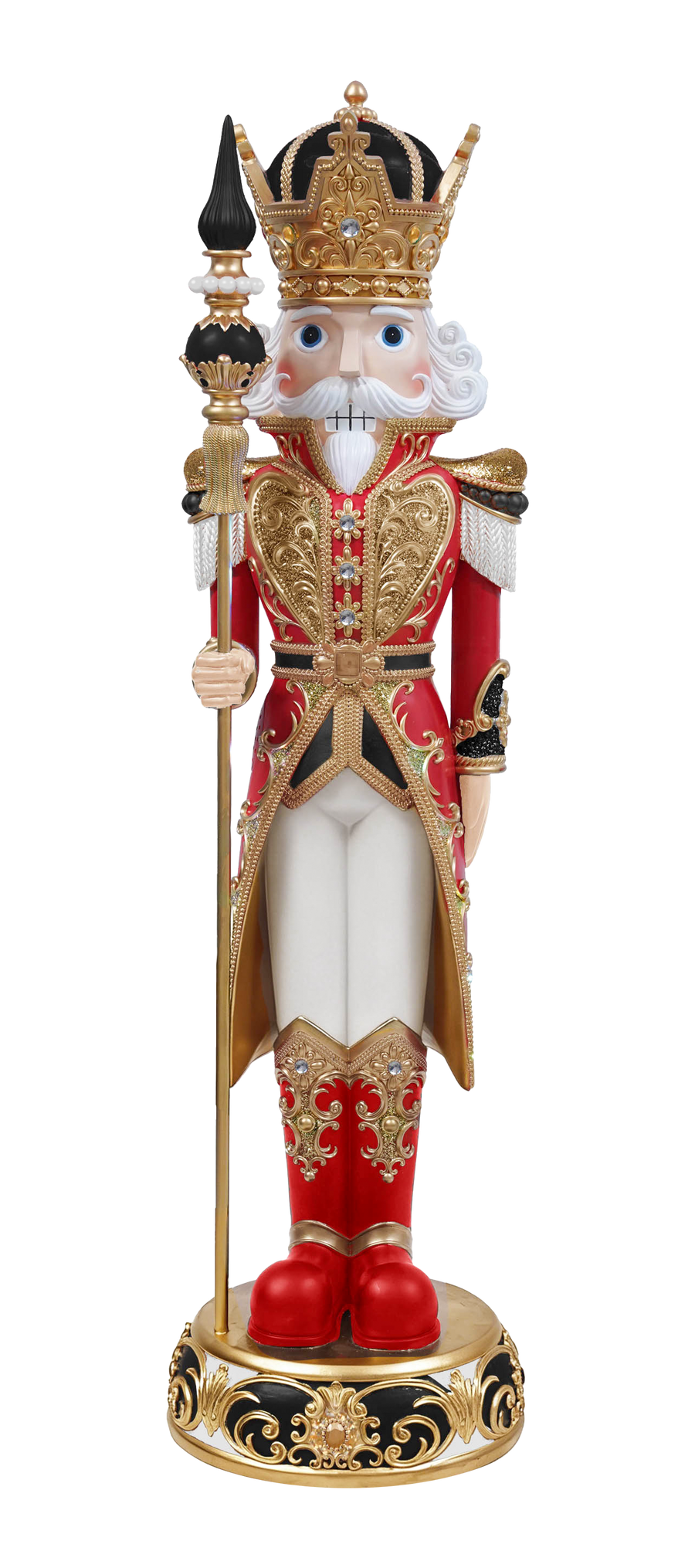 5 FT Red & Gold King Nutcracker With Staff