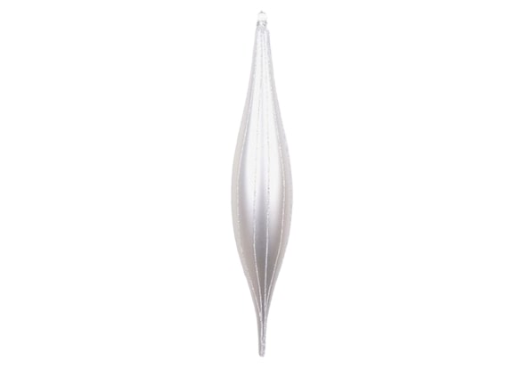 13" Shatterproof Matte & Glitter Drop Finial Ornament
