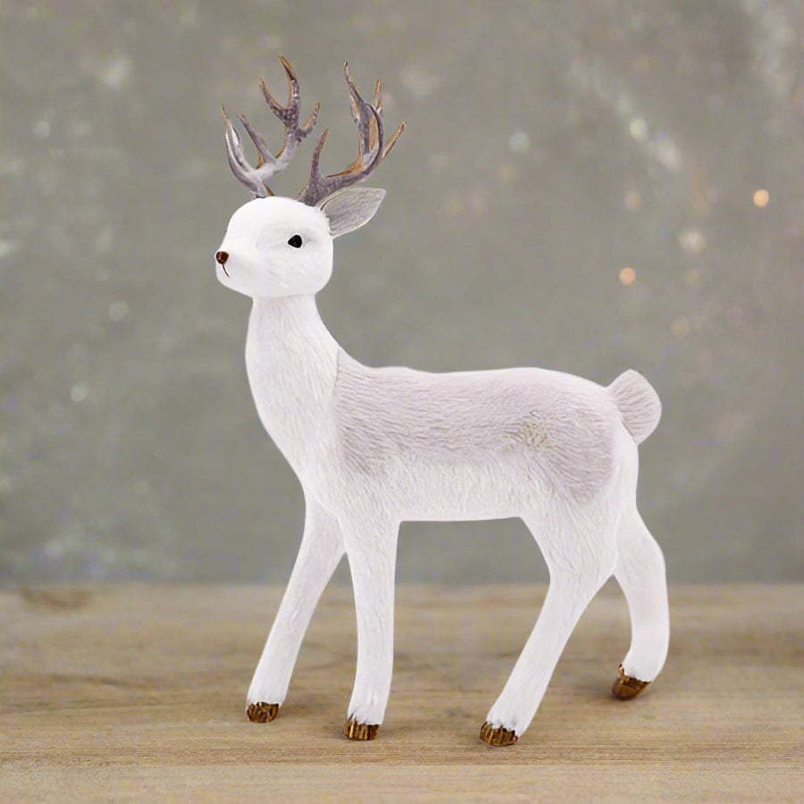 20" Grey Elegant Standing Deer