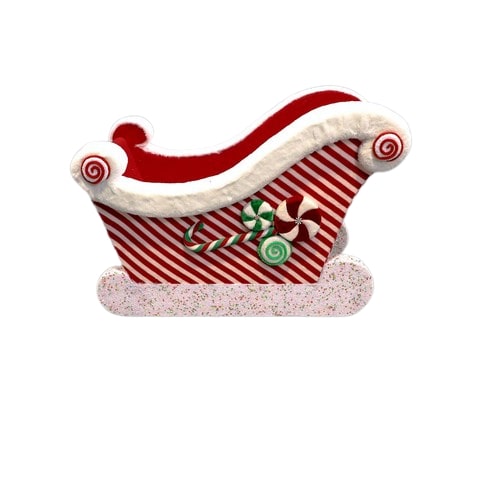 18" Peppermint Candy Sled