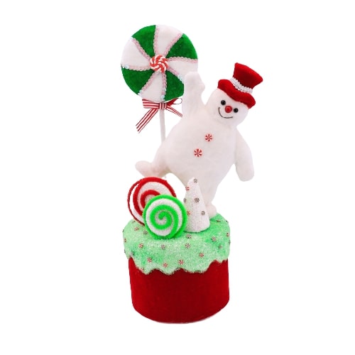 16" Snowman On Candy Frosted Cake
