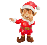 3 FT Red Santa Elf Laughing