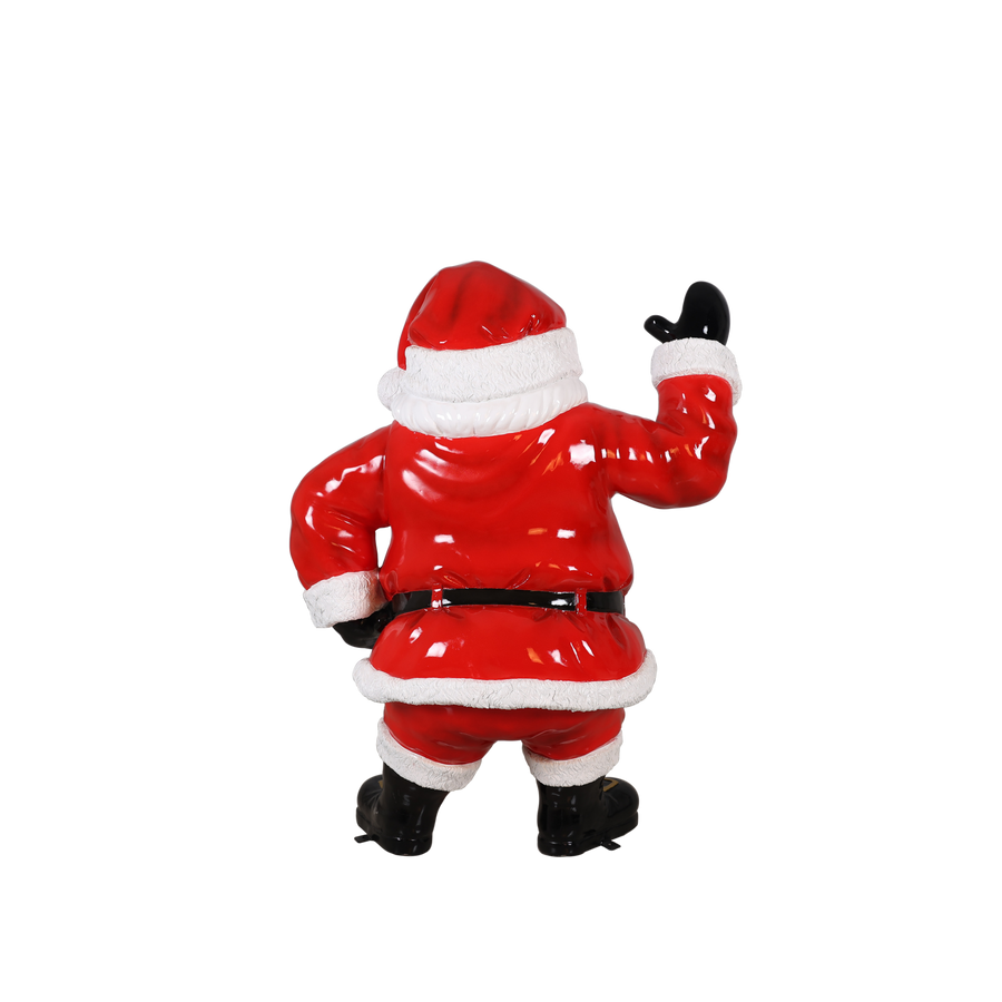 4.5 FT Santa Claus Waving With Black Gloves