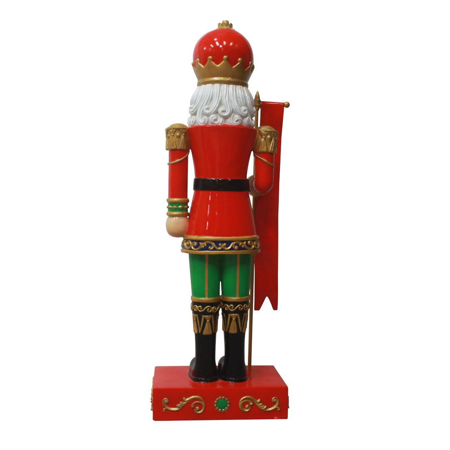 6 FT Traditional Nutcracker with Merry Christmas Sign