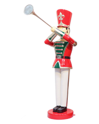 9 FT Red, White & Green Toy Soldier With Trumpet