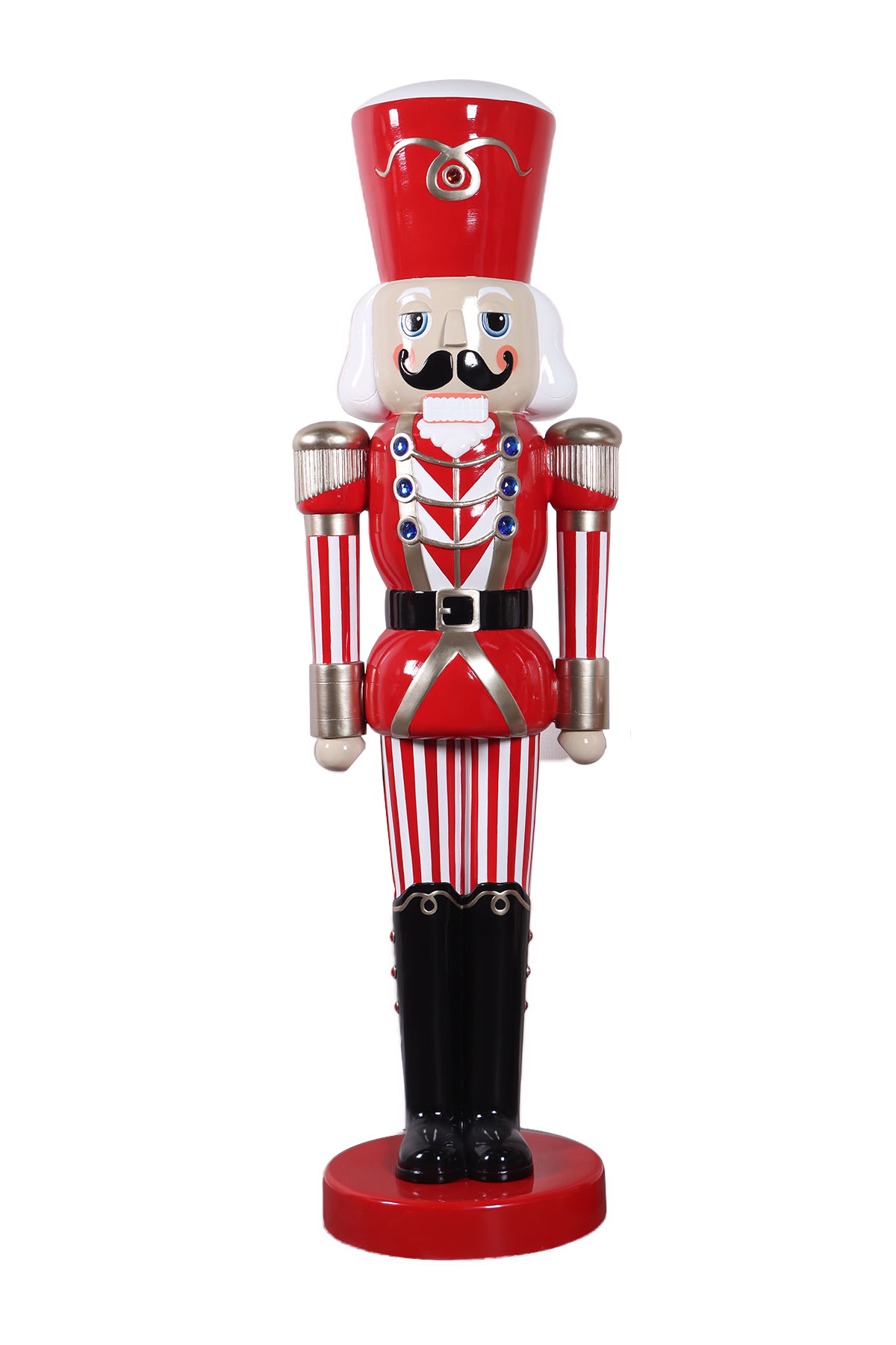 6 FT Red & White Striped Nutcracker
