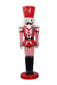 6 FT Red & White Striped Nutcracker