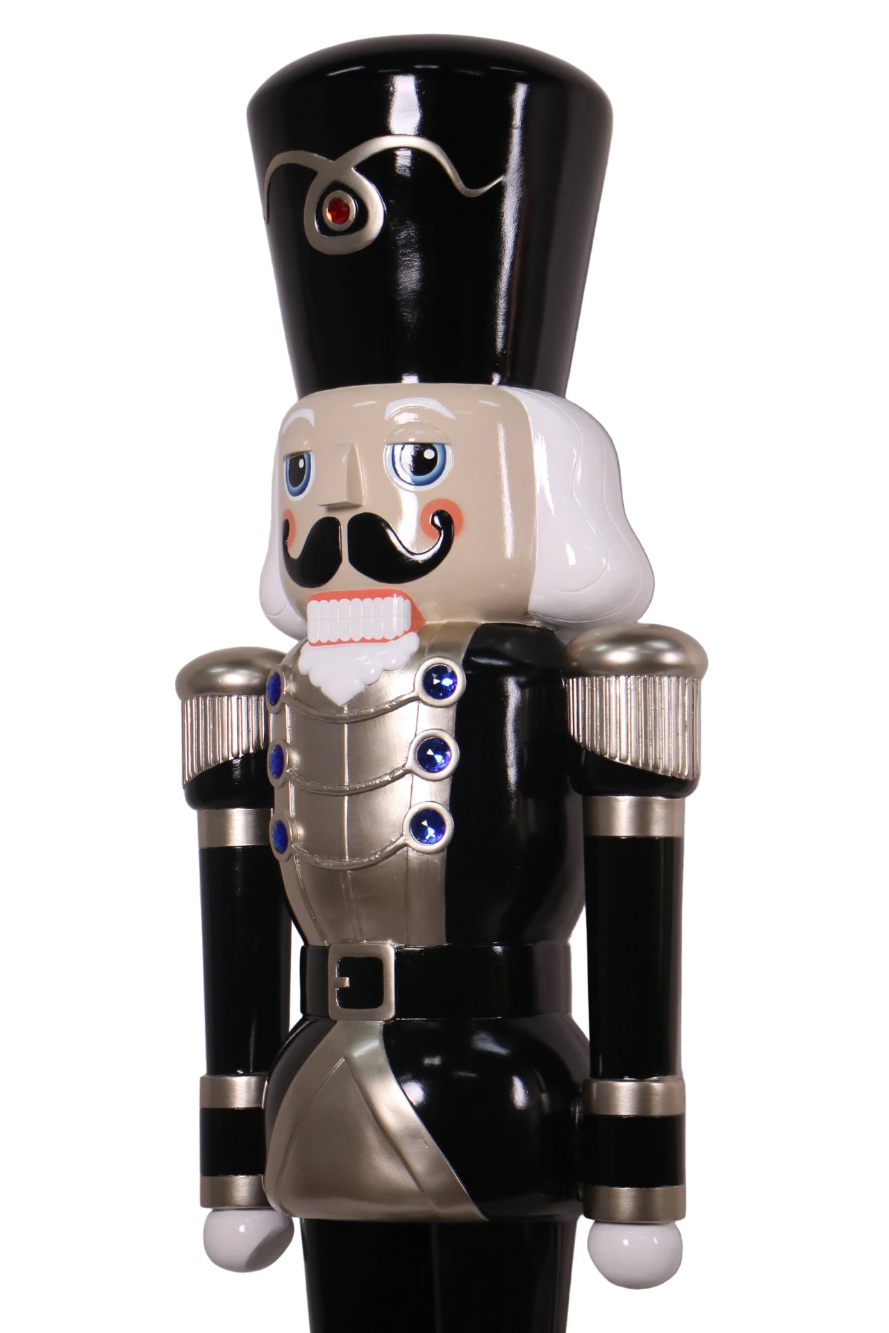 6 FT Black & Gold Nutcracker