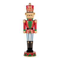 4 FT Lighted Bear Nutcracker Battery Operated