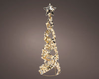 2 FT 300 Micro LED Warm White Gold Cone Tree
