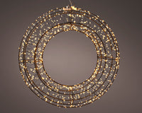 Black Wire Wreath Pre Lit Micro Classic Warm LED