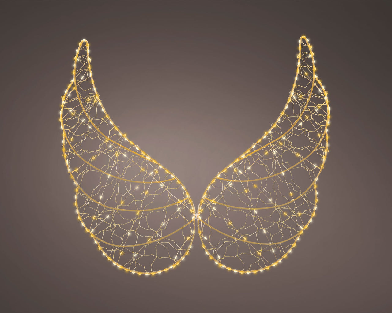 10" Warm White & Classic Warm Micro LED Angel Wings