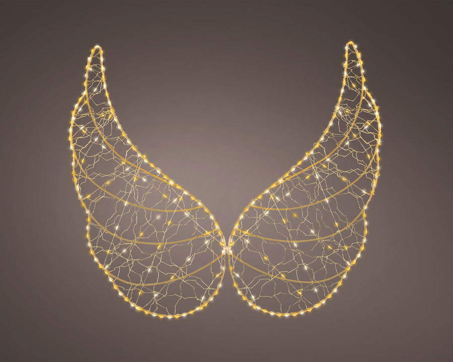 10" Warm White & Classic Warm Micro LED Angel Wings