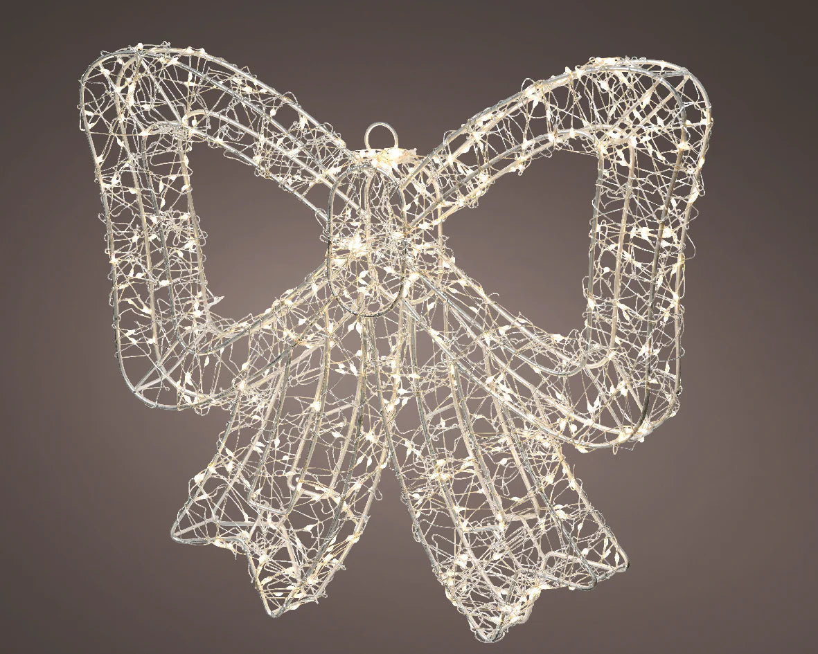 1.1 FT 500 Micro LED Warm White Silver Bow