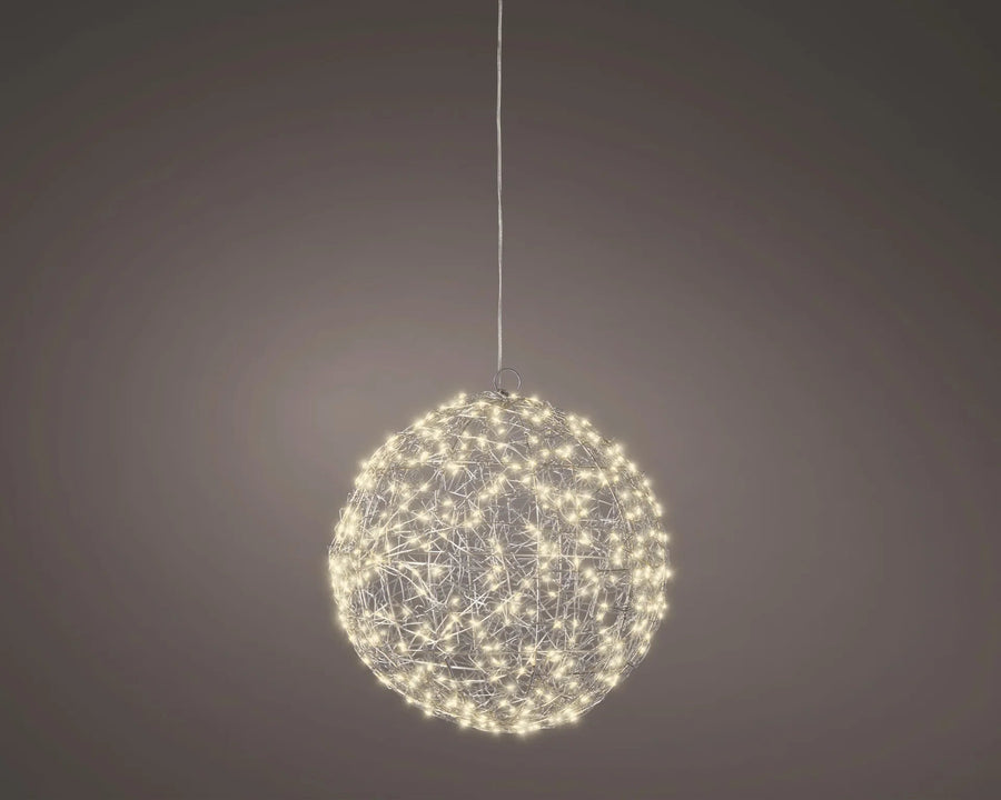 11" Hanging Wire Ball Pre Lit Micro Warm White LED