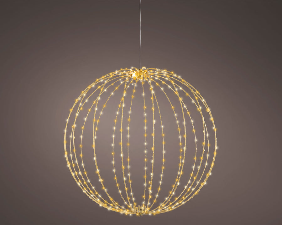 15" 240LED Micro LED Warm White & Classic Warm Hanging Ball