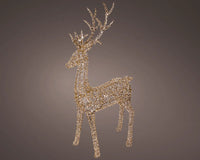 9 FT Gold Reindeer Warm White & Flashing Micro LED